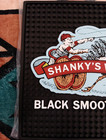 Shanky s Whip Black Smooth Irish Bar Mat Runner Mat No Spill No Drip 12 X 12 In
