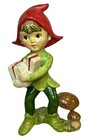 Vintage Pixie Elf Figurine With Mushrooms  Gifts  6    High X 3 1 4  Wide