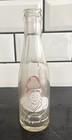 Vintage  7 Oz  Clear Glass  Stubby Soda Bottle  Good Graphics  Rare Size
