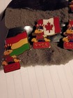 Coca-cola Soda Advertising Pin Lot Of 6 Flag Pins Canada Switzerland Sweden Uk