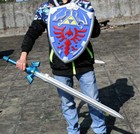 Legend Of Zelda Link Hylian Master Skyward Sword shield Pu Foam Prop Costume Toy