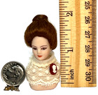 1 12 Vintage Artisan Signed Dollhouse Miniature Doll s Head Only Porcelain 1989
