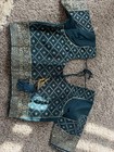 Blue Silver Bandhani Saree For Women With Matching  Blouse