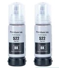 Black 522 Ink Bottle Compatible With Epson T522 Fits Ecotank Et2400 Et2800 New