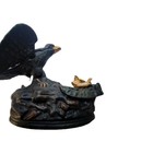 Eagle Feeding Eaglets  Cast Iron Mechanical Bank Collectible Vintage Coin Bank