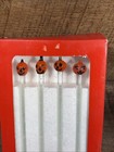 Vintage Set Of 4 Swizzle Sticks Glass Halloween Pumpkins In Box Jol Cocktail