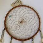 Navajo Dream Catcher Buckskin Leather Feathers 6    Authentic By Cornelia Kosea