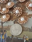 Lot Of 10  20mm Designer Button Chanel Button  Gold Tone 