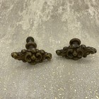 2 Antique Brass Drawer  Cabinet Handles  pulls- Ornate  Floral Design
