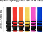 2 Pack Suitcase Straps  Bright Color Adjustable   Tsa Approved  red 