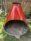 Vintage Temco Inc  Fireplace Orange Enamel