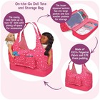 Badger Basket Doll Tote   Storage Bag For 18   20  Dolls - Pink