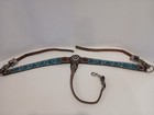 Leather And Turquoise Horse Breast Collar With Jewels