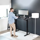 Vivo Electric 60    X 30    Stand Up Desk Workstation  Black Table Top  Black Frame