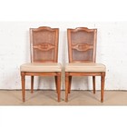 Henredon French Regency Louis Xvi Carved Walnut Dining Chairs  Pair