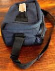 Vintage Tamrac Model 602 Camera Case 80s 35mm Blue Leather Handle Usa No Inserts