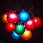 G50 Assorted Color Outdoor Patio String Lights Green Wire Party Christmas