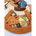 Vintage Nursery Wall Plaque Homco Bear Rocking Horse Doll 1986 Baby Decor 80 s