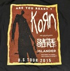 Korn U s  Tour 2015 T-shirt Suicide Silence Islander Black Size 2xg