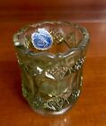 Vtg  Green Imperial Glass Diamond Hob Toothpick Holder