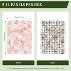 Flower Wall Panel Artificial Flower Wall Backdrop Flower Decoration 12 Pcs