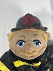 Sml Melissa   Doug Brooklyn T Guy Firefighter Fireman Puppet Plush Hard Hat Wand