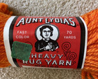 Vtg Aunt Lydia s Heavy Duty Rug Yarn  3 Skeins  70 Yards  1 6oz     315 Tangerine