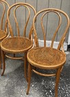 Four Antique Bentwood Phoenix Chairs Bistro Cafe Dining Oak Thonet Style Rare