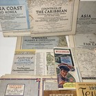 Vintage Usa Folding Road Maps Lot 1960s-70s World Gulf National Geographic