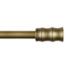 1    Dia Adjustable Single Drapery Window Curtain Rod With Bamboo Finials 28   -120   