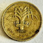 1985 United Kingdom british great Britain queen Elizabeth Ii one Pound Coin f96