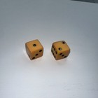 Vintage Bakelite Dice Butterscotch Set Of 2