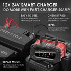 Car Battery Charger Heavy Duty 12v 24v Smart Automatic Intelligent Pulse Repair