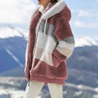 Women s Fur Fluffy Hooded Jacket Parka Coat Fleece Winter Warm Overcoat Outwear