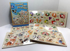 Children Wooden Peg 6 X 9 Puzzles For Toddlers- Lot Of 6- Sealed Pzs- Open Box