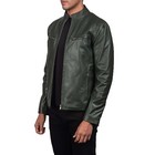 Ionic Green Leather Biker Jacket  All Size Available