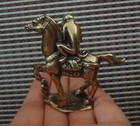 Solid Brass Monkey On Horse Figurine Bronze Color Scultpure Home Decor Statue