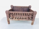 Antique Cast Iron Fireplace Insert Fire Box Log Coal Basket Grate Cahill