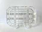Vtg Clear Glass Vanity Perfume Tray Criss-cross Art Deco Style 12    X 8    Rare