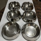 Stainless Steel Standard Pet Dog Puppy Cat Food Or Drink Water Bowl Dish 6pcs  