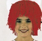  Ragdoll Raggedy Doll Yarn Wig Child Size Red Ann Andy Cotton Cap Wolfffording