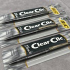 Vtg Bic Clear Clic Pens Medium Point Ball Pens Black Ink Prop Nos 1994 Lot Of 3