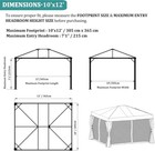 10x12ft Replacement Mosquito Netting  Universal Gazebo Netting With Zippers For