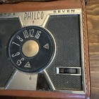 Vintage Philco Model T76-124 Vintage Transistor Portable Radio Leather Wrapped 
