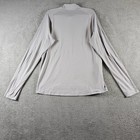 Crz Yoga Quarter Zip Long Sleeve Pullover Grey Thumbholes Size Large