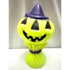 Rare General Foam Pumpkin Blow Mold Green Vintage Light Jack Lantern Haystack