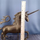 Vintage Brass  Mythical Unicorn Sculpture 11 Inch Fantasy Figurine