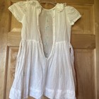 Vtg Little Girl Toddler Sheer Swiss Dot Embroidered Dress Cottage Prairie Defect
