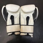 Cleto Reyes Professional Boxing Gloves White 16oz With Hook And Loop