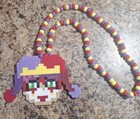 Kandi Tomodachi Life Hugh Morris Perler Pony Beads 16  Necklace Fanmade Rave New